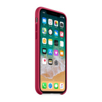Чехол iPhone X / XS Silicone Case / Rose Red (MQT82) розово-красный