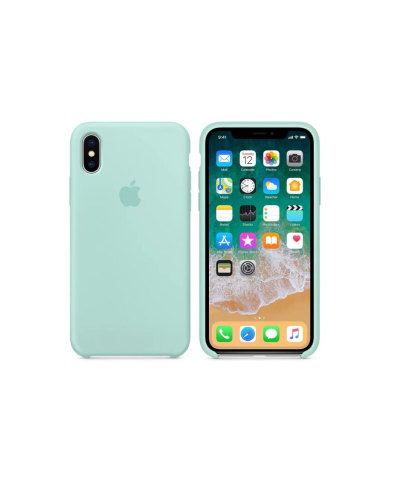 Чехол iPhone X / XS Silicone Case / Marine Green (MRRE2) морской