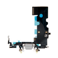 Шлейф с разъемом зарядного устройства с микрофоном iPhone 8 белый / 821-01163