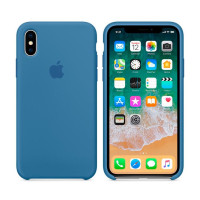 Чехол iPhone X / XS Silicone Case / Denim Blue (MRG22) синий