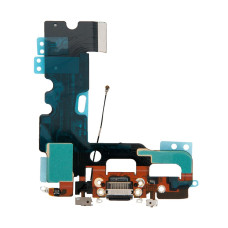 Шлейф с разъемом зарядного устройства с микрофоном iPhone 7 / оригинал / 821-00270 черный