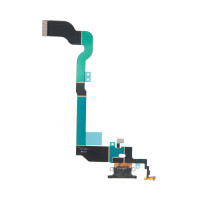 Шлейф с разъемом зарядного устройства с микрофоном iPhone X / оригинал / 821-01602 черный