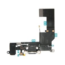 Шлейф с разъемами зарядного устройства и аудио с микрофоном iPhone SE / 821-00331 черный