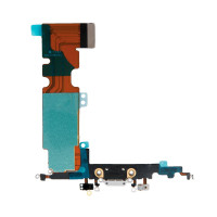 Шлейф с разъемом зарядного устройства с микрофоном iPhone 8 Plus белый /