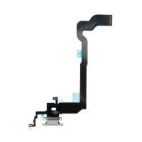 Шлейф с разъемом зарядного устройства с микрофоном iPhone X / 821-01602 серый