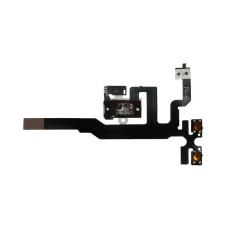 Шлейф с аудио разъемом, микрофоном, с кнопками громкости и вибромотором iPhone 4S / 821-1336 белый