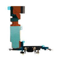 Шлейф с разъемом зарядного устройства с микрофоном iPhone 8 Plus черный /