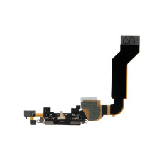 Шлейф с разъемом зарядного устройства с микрофоном iPhone 4S / 821-1301 черный