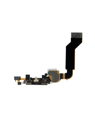 Шлейф із роз'ємом зарядного пристрою з мікрофоном iPhone 4S/821-1301 чорний