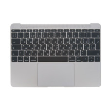 Топкейс с клавиатурой RUS РСТ и трекпадом MacBook 12 Retina A1534 Mid 2017 Space Gray Серый Космос /