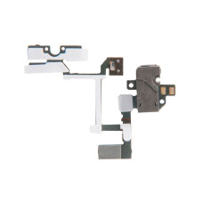 Шлейф с аудио разъемом и кнопками громкости и вибромотора iPhone 4 / 821-1033 черный