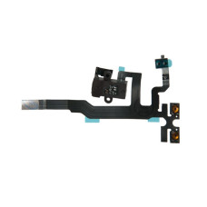 Шлейф с аудио разъемом, микрофоном, с кнопками громкости и вибромотора iPhone 4S / 821-1336 черный