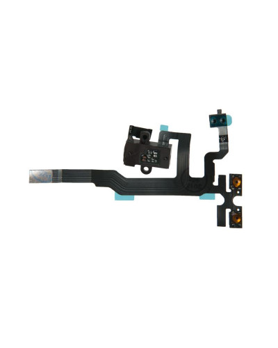 Шлейф с аудио разъемом, микрофоном, с кнопками громкости и вибромотора iPhone 4S / 821-1336 черный