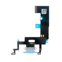 Шлейф с разъемом зарядного устройства с микрофоном iPhone XR голубой