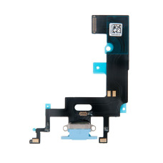 Шлейф с разъемом зарядного устройства с микрофоном iPhone XR голубой