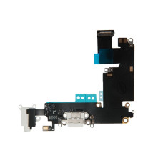 Шлейф с разъемами зарядного устройства и аудио с микрофоном iPhone 6 Plus / 821-2220 серый