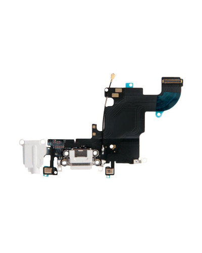 Шлейф с разъемами зарядного устройства и аудио с микрофоном iPhone 6S / оригинал / 821-00078 белый