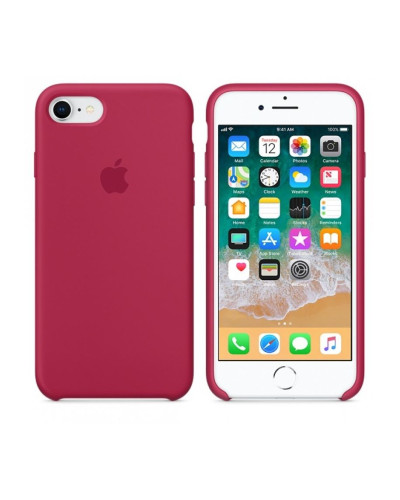 Чехол iPhone 7 / 8 Silicone Case / Rose Red (MQGT2) розово-красный