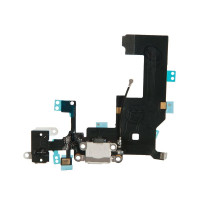 Шлейф с разъемами зарядного устройства и аудио с микрофоном iPhone 5 / 821-1417 белый