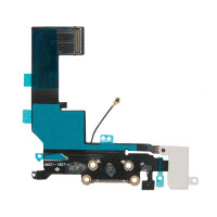 Шлейф с разъемами зарядного устройства и аудио с микрофоном iPhone 5S / 821-1667 белый