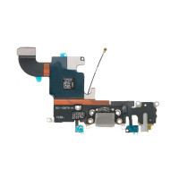 Шлейф с разъемами зарядного устройства и аудио с микрофоном iPhone 6S / оригинал / 821-00078 серый