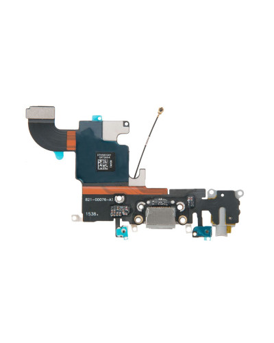 Шлейф с разъемами зарядного устройства и аудио с микрофоном iPhone 6S / оригинал / 821-00078 серый