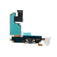 Шлейф с разъемами зарядного устройства и аудио с микрофоном iPhone 6 Plus / 821-2220 серый