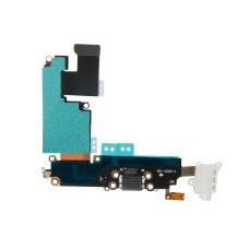 Шлейф с разъемами зарядного устройства и аудио с микрофоном iPhone 6 Plus / 821-2220 серый