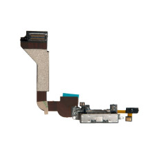 Шлейф с разъемом зарядного устройства с микрофоном iPhone 4 / 821-1093 черный