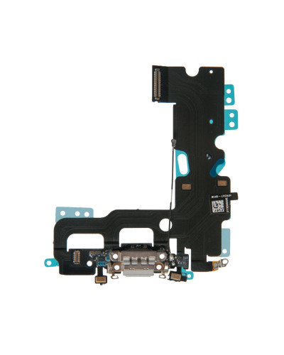 Шлейф із роз'ємом зарядного пристрою з мікрофоном iPhone 7 / 821-00270 сірий