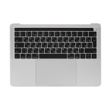 Топкейс с клавиатурой RUS РСТ трекпадом и АКБ A1819 MacBook Pro 13 Retina TB A1706 2016 Silver AASP