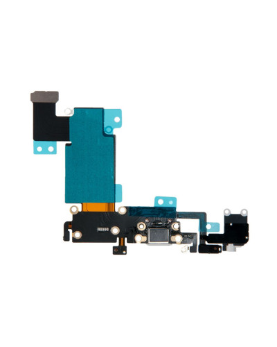 Шлейф с разъемами зарядного устройства и аудио с микрофоном iPhone 6S Plus белый