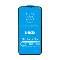 Защитное 10D стекло iPhone X / XS / 11 Pro / черный
