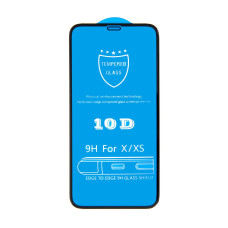 Защитное 10D стекло iPhone X / XS / 11 Pro / черный