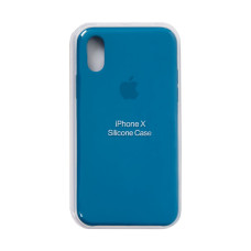 Чехол iPhone X / XS Silicone Case / Denim Blue (MRG22) синий
