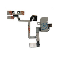 Шлейф с аудио разъемом и кнопками громкости и вибромотора iPhone 4 / 821-1033 белый