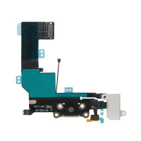 Шлейф с разъемами зарядного устройства и аудио с микрофоном iPhone SE / оригинал / 821-00331 белый