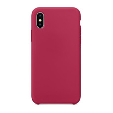 Чехол iPhone X / XS Silicone Case / Rose Red (MQT82) розово-красный