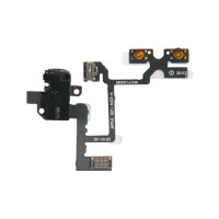 Шлейф с аудио разъемом и кнопками громкости и вибромотора iPhone 4 / 821-1033 черный