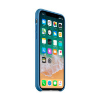 Чехол iPhone X / XS Silicone Case / Denim Blue (MRG22) синий