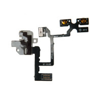 Шлейф с аудио разъемом и кнопками громкости и вибромотора iPhone 4 / 821-1033 белый