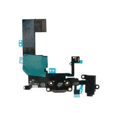 Шлейф с разъемами зарядного устройства и аудио с микрофоном iPhone 5C / 821-1705 черный