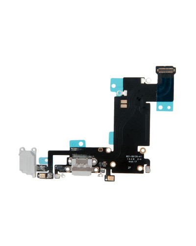 Шлейф с разъемами зарядного устройства и аудио с микрофоном iPhone 6S Plus белый