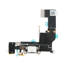 Шлейф с разъемами зарядного устройства и аудио с микрофоном iPhone SE / оригинал / 821-00331 белый