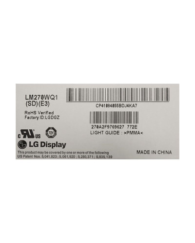 Матрица LG Philips LM270WQ1 (SD)(E3) iMac 27 A1312 Mid 2011 / класс A