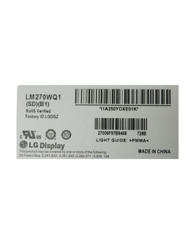 Матрица LG Philips LM270WQ1 (SD)(B1) LED Cinema Display 27 A1316 661-5542